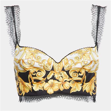 printed silk bustier versace|net a porter versace.